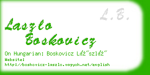 laszlo boskovicz business card